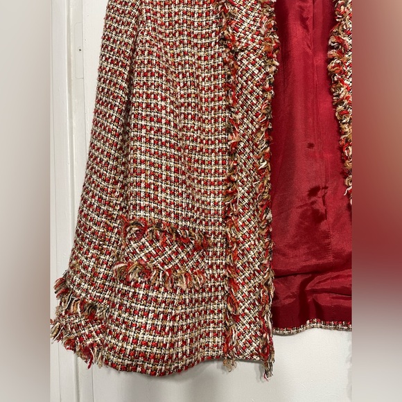 ALFANI Petite Ladies Linen Blend Suit Jacket Poppy Multi Size 10P - Picture 2 of 10